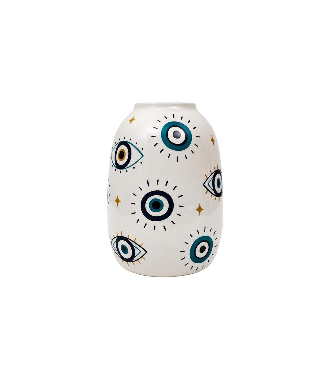 Vase Design Louxor 22cm Bleu & Blanc-1