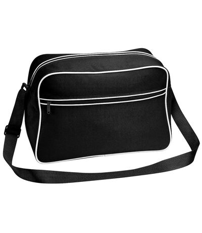 Bagbase Retro Adjustable Shoulder Bag (18 Liters) (Pack of 2) (Black/White) (One Size) - UTBC4479