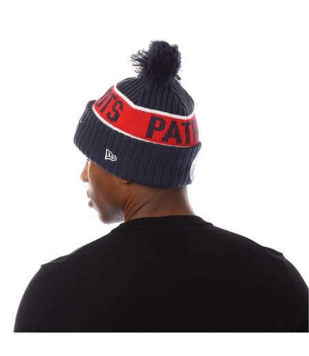 Unisex Adult New England Patriots Pom Pom Beanie Blue New Era