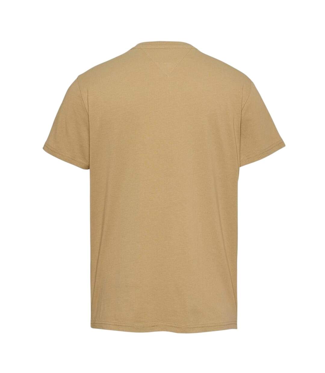 Mens Flag Crew Neck Slim T-shirt Tan Tommy Jeans-3