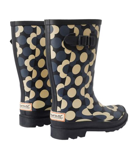 Bottes De Pluie Orla Kiely Femme Noir Blanc Regatta