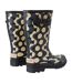 Bottes De Pluie Orla Kiely Femme Noir Blanc Regatta-2