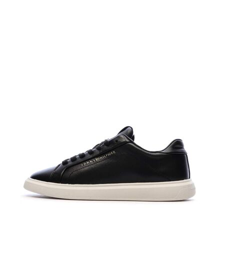 Baskets noir femme tommy hilfiger icon court light
