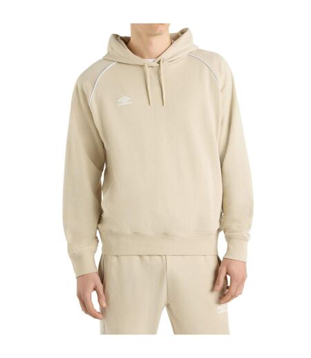 Mens Panelled Hoodie Pelican Brilliant White Umbro