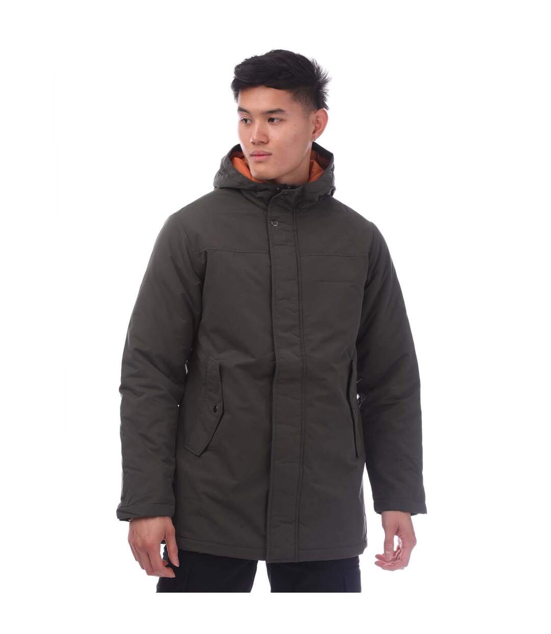 Mens Fen Parka Khaki Jack And Jones-1