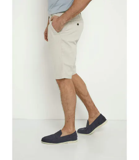 Bermuda en toile de coton extensible