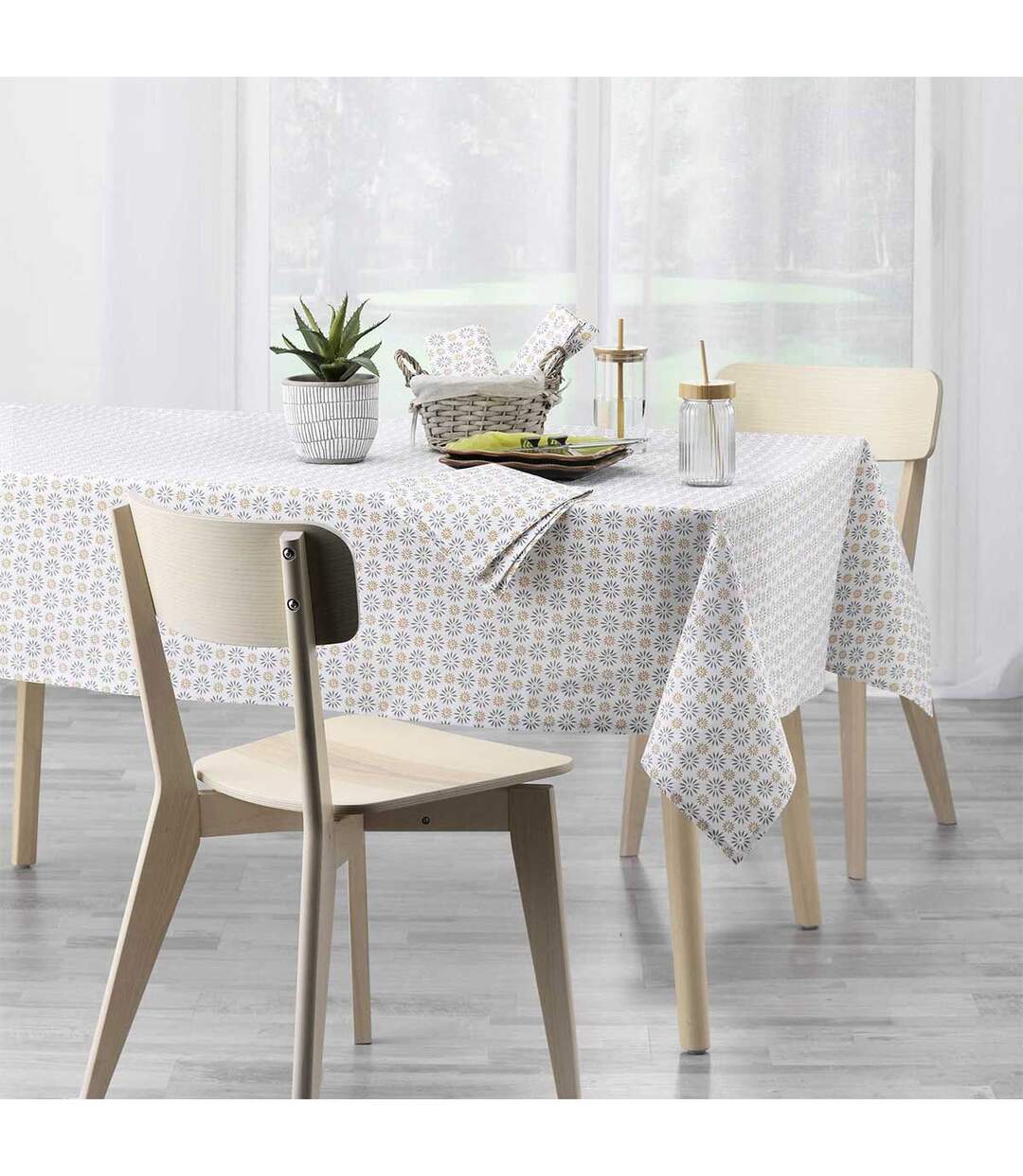 Lot de 3 Serviettes de Table Méridienne 40x40cm Gris-3
