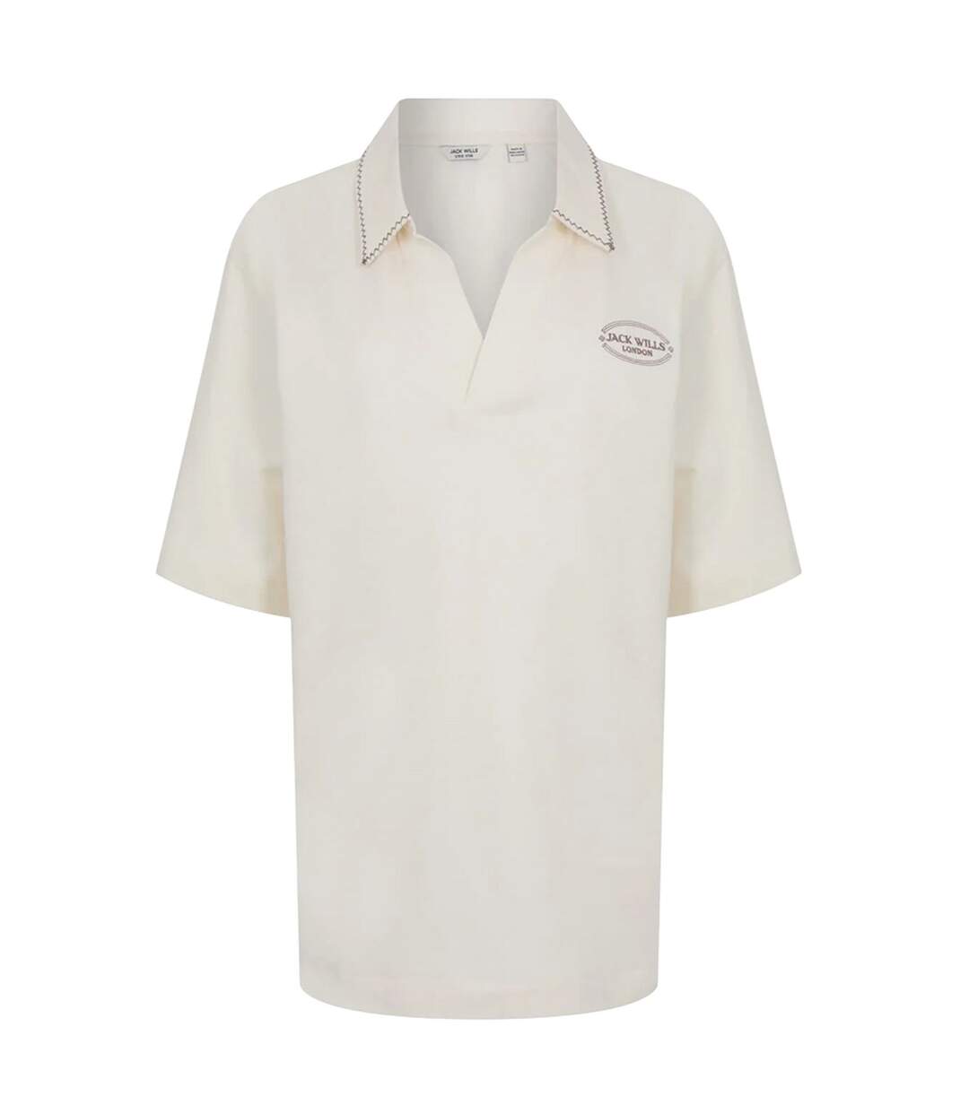 Polo Manches Courtes Femme Vieux Blanc Jack Wills-2