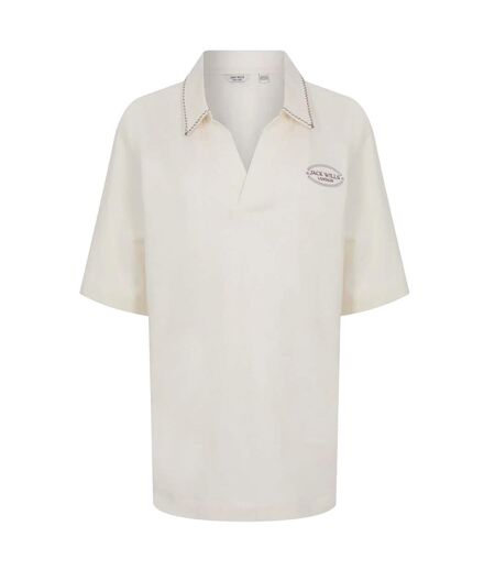 Polo Manches Courtes Femme Vieux Blanc Jack Wills