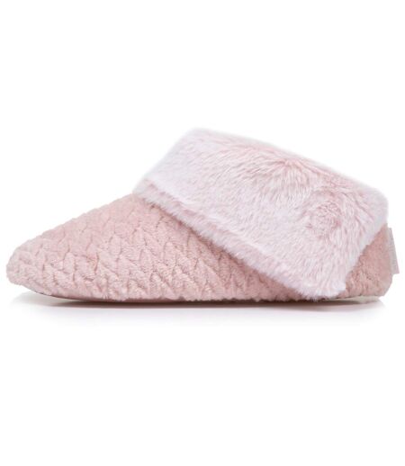 Isotoner Chaussons extra-light Bottillons femme micro éponge, semelle antidérapante