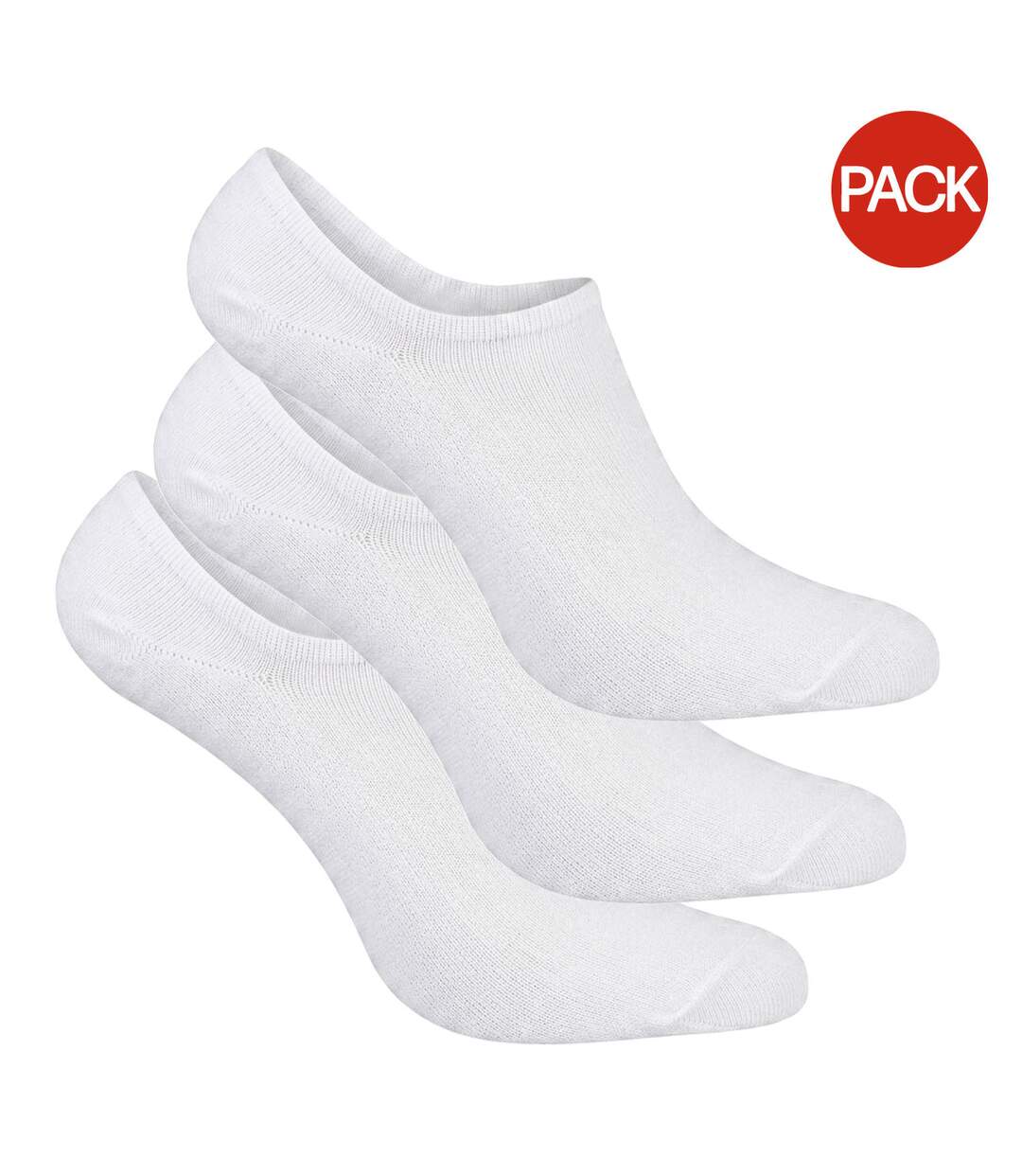 Lot De 3  Socquettes Discrètes Femme Blanc Pringles-1