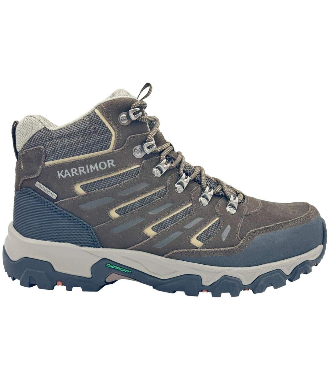 Mens Mount Mid Leather Waterproof Walking Boots Brown Karrimor-1