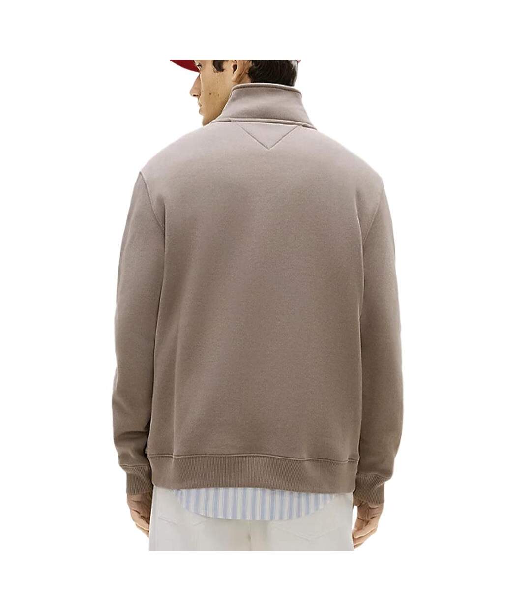 Sweat gris homme tommy hilfiger fleece-2