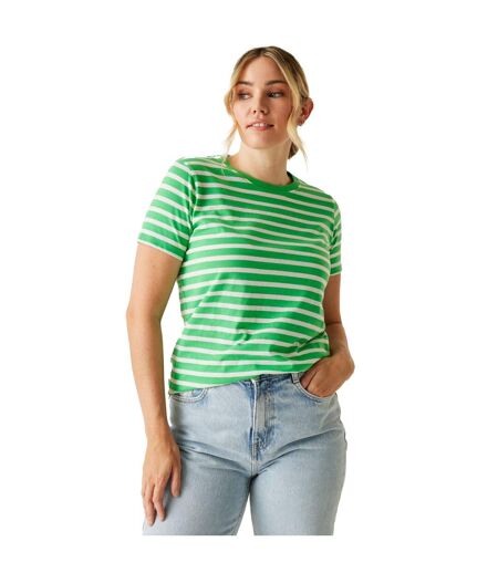 T-shirt Bayletta Femme Vert Île Blanc Regatta