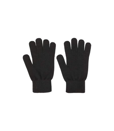 Mens Knitted Everyday Gloves Black Mountain Warehouse