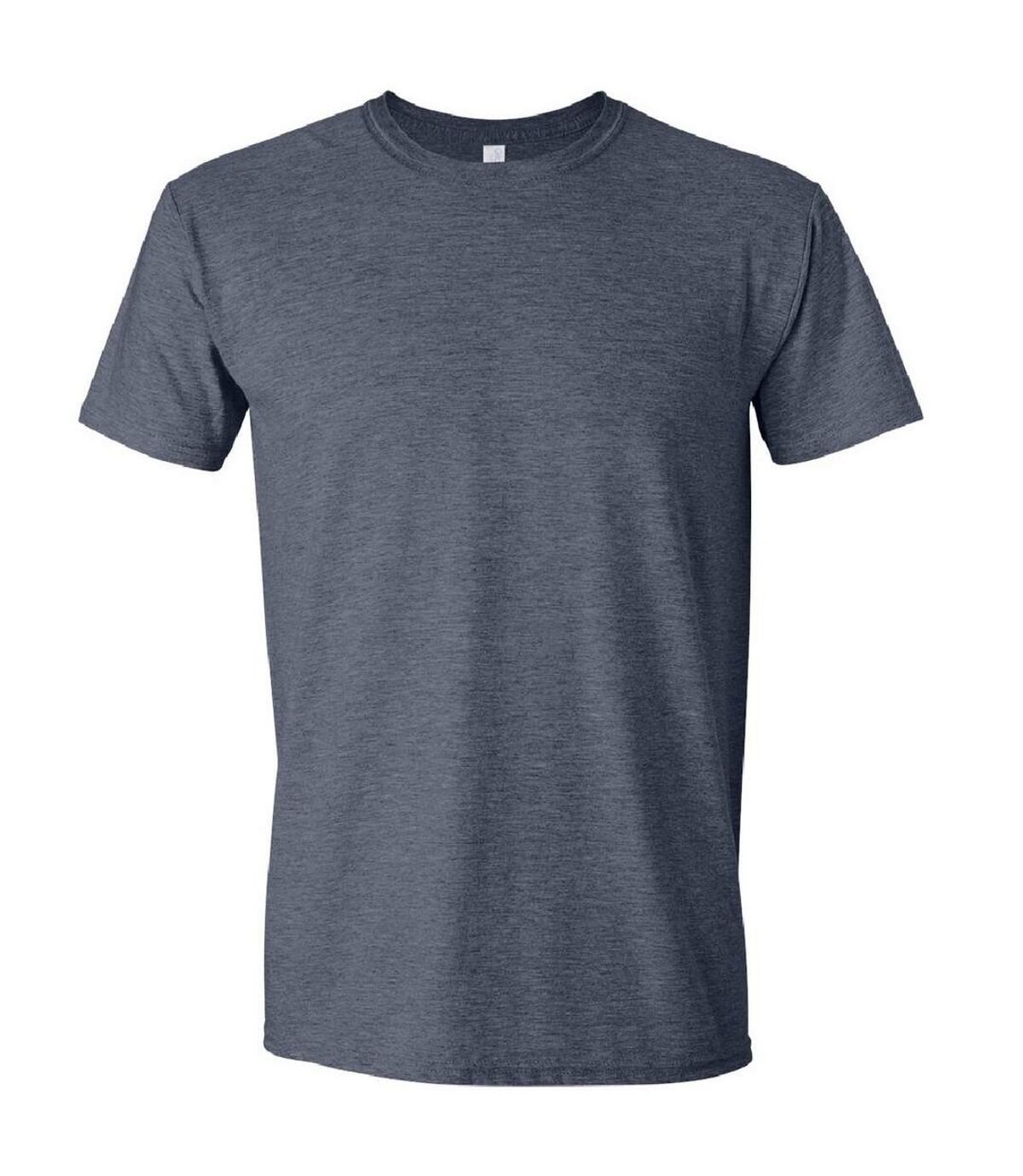 Gildan Mens Short Sleeve Soft-Style T-Shirt (Heather Navy)