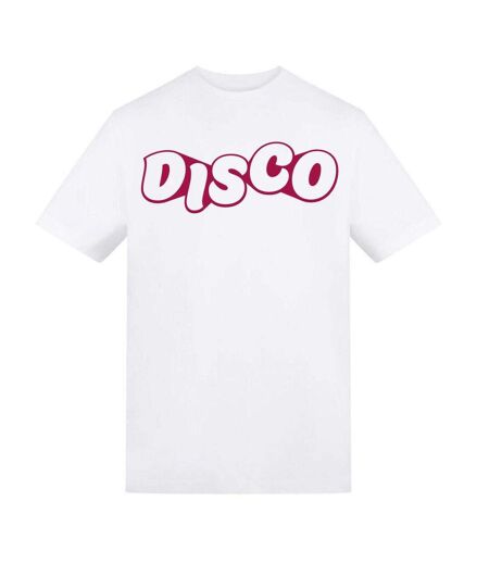 Unisex Adult Disco T-shirt White AWD