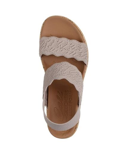 Womens/ladies Beverlee Timeless Touch Sandals Taupe Skechers