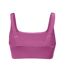 Womens/ladies Stripe Scoop Neck Bikini Top Pink Puma-2