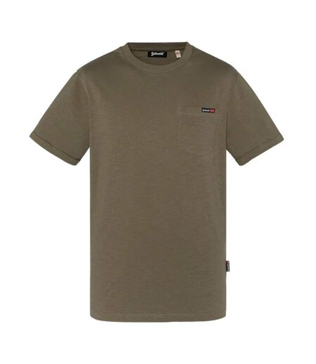 T-Shirt kaki homme schott tskea1