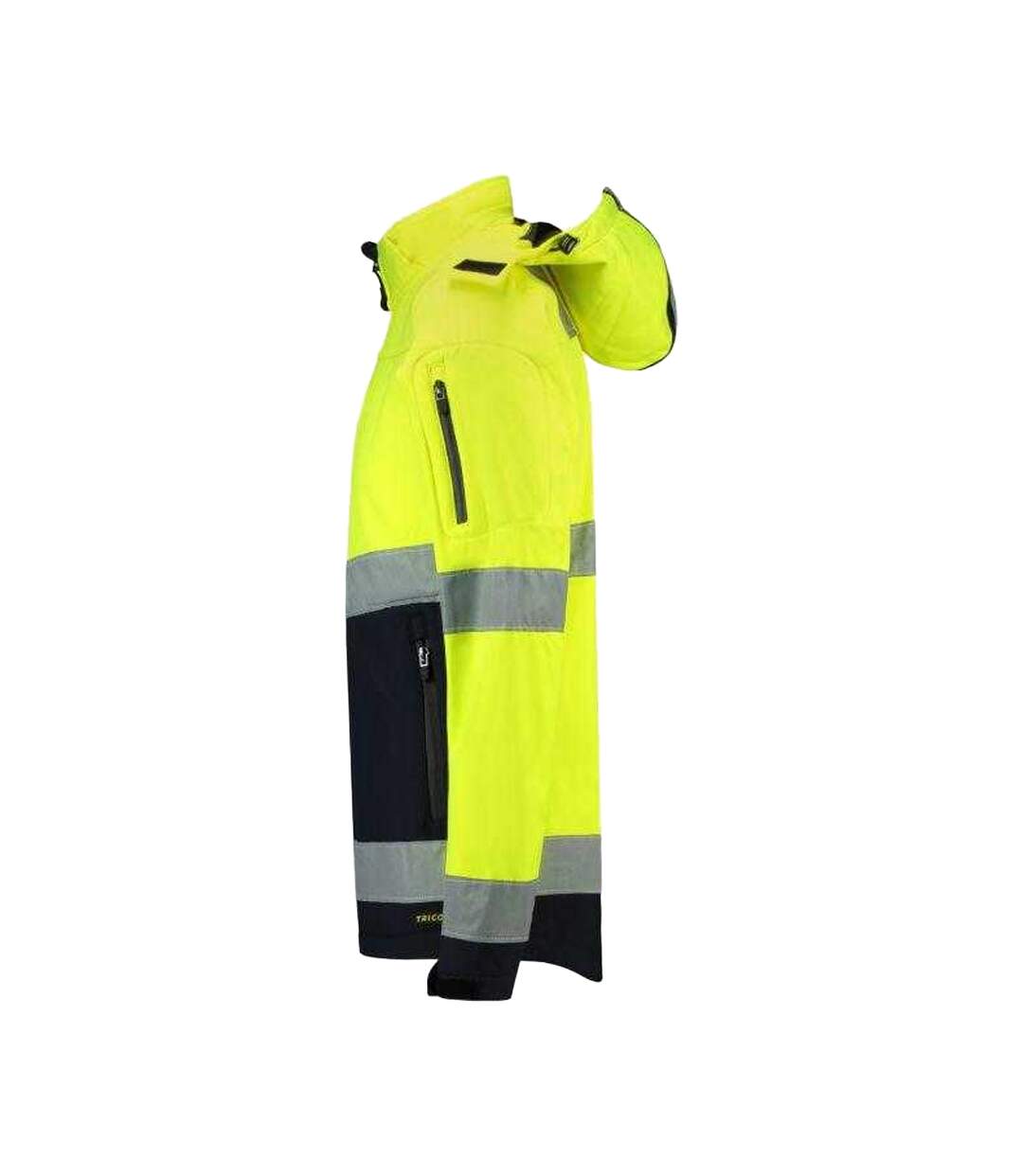 Veste Softshell Motif Bloc De Couleurs Homme Jaune Fluo Rimeck-3