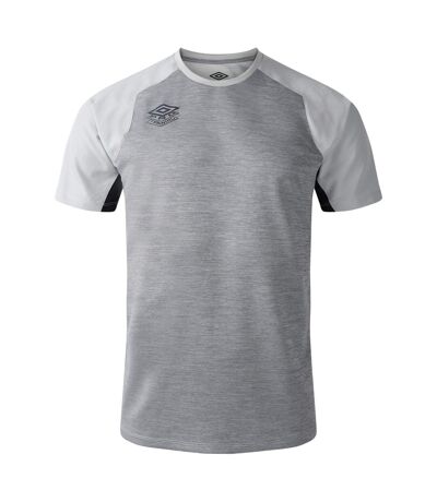 Mens Pro Polyester Training T-shirt Harbor Mist Black Umbro