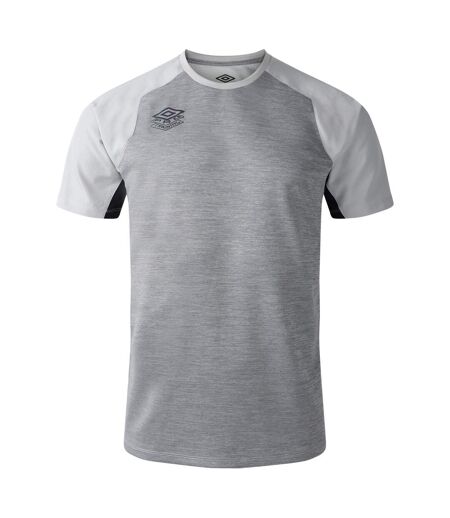 Mens Pro Polyester Training T-shirt Harbor Mist Black Umbro