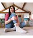 3 Pairs Ladies Short Alpaca Wool Moisture Wicking Socks-3
