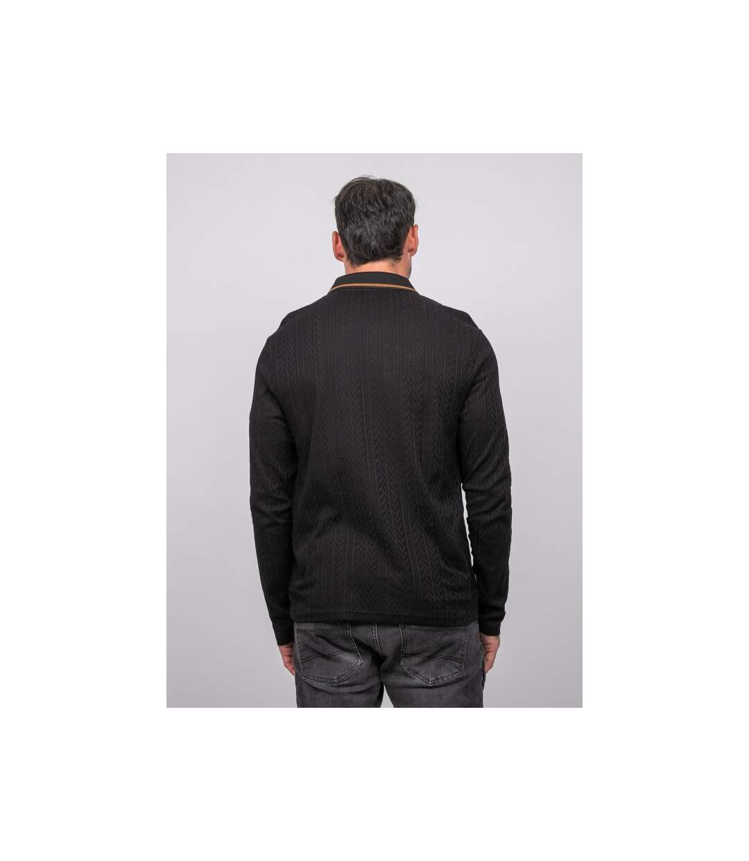 Polo torsades manches longues coton POCIBER-2
