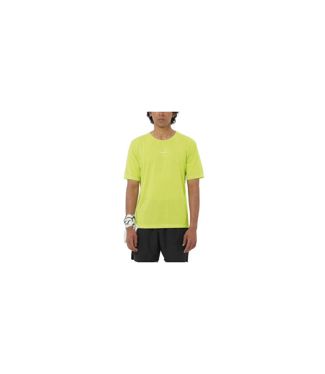 T-shirt Course À Pied Motif/style Logo Shakeout Core Homme Vert Clair Vif Salomon-1