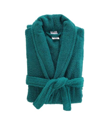 Peignoir Col Châle en Coton Tendresse Émeraude