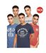 Pack of 5  Mens temflere 2 t-shirt  multicolored Bewley & Ritch