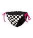 Womens/ladies Checkerboard Side Tie Bikini Bottoms Black White SoulCal-3