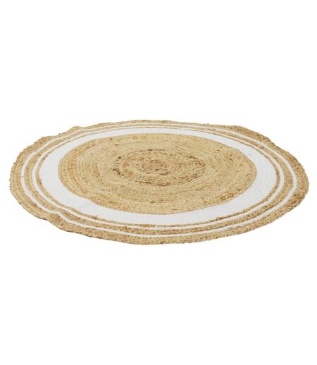 Tapis Rond Déco en Jute Limo 90cm Blanc
