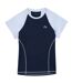 Womens/ladies stretch slim sport t-shirt blue Lacoste-1