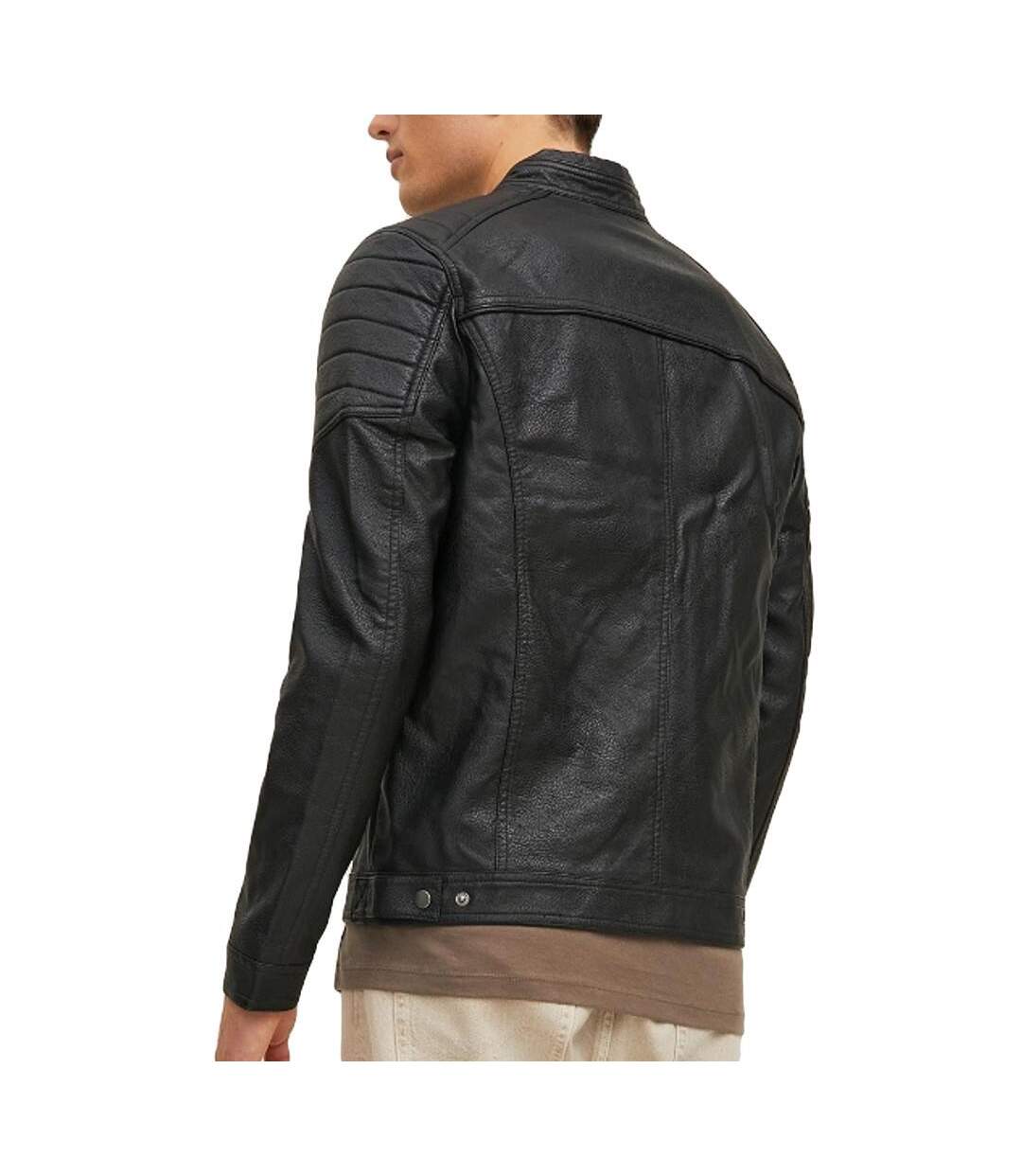 Veste Simili Cuir Noire Homme Jack & Jones Tano - L-2