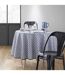 Nappe Ronde Antitache Imprimé Vichy 180cm Bleu-3