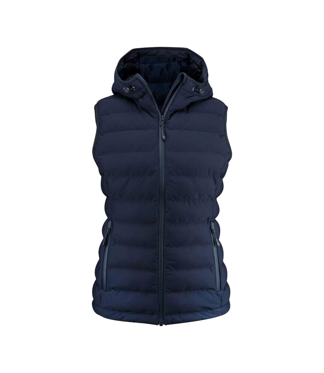 Womens/ladies Woodlake Heights Padded Gilet Navy James Harvest-1