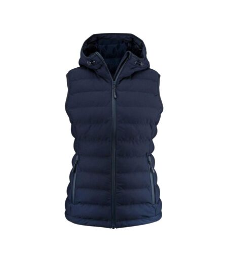 Womens/ladies Woodlake Heights Padded Gilet Navy James Harvest