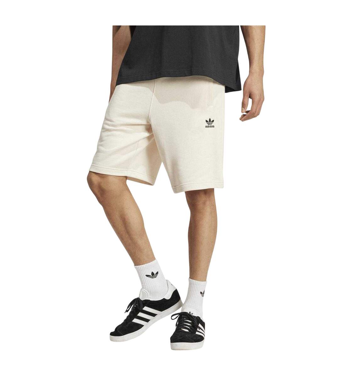 Short Motif/style Trèfle Essentials Homme Blanc Cassé Adidas-3