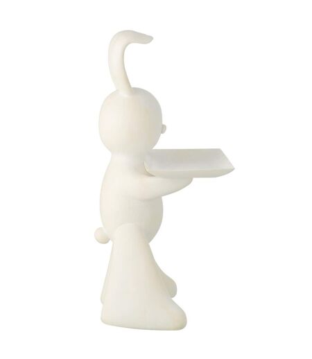 Vide-Poche Statue en Résine Lapin 75cm Blanc