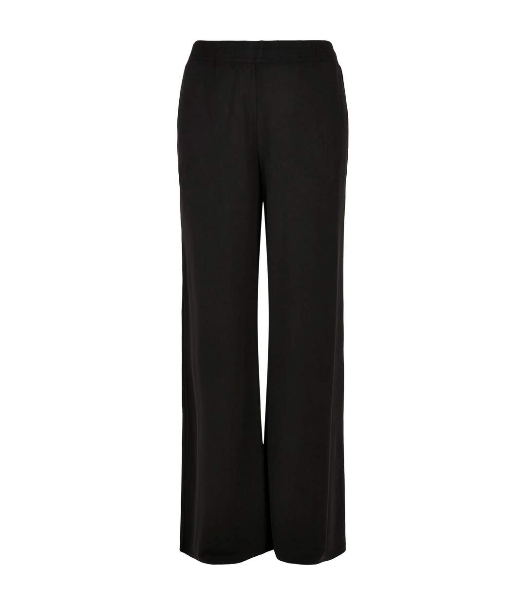 Womens/ladies Modal Wide Leg Yoga Pants Black Urban Classics-1