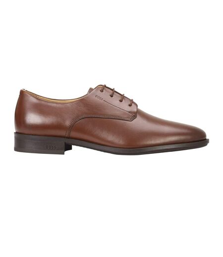 Mens Colby Leather Derby Shoes Brown Boss