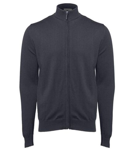 Pull grand zip - Homme - PK453 - gris foncé