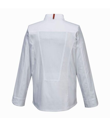 Portwest Mens Pro Air-Mesh Long-Sleeved Chef Jacket (White)