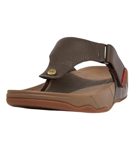 Mens Trakk Ii Leather Sliders Chocolate Brown FitFlop