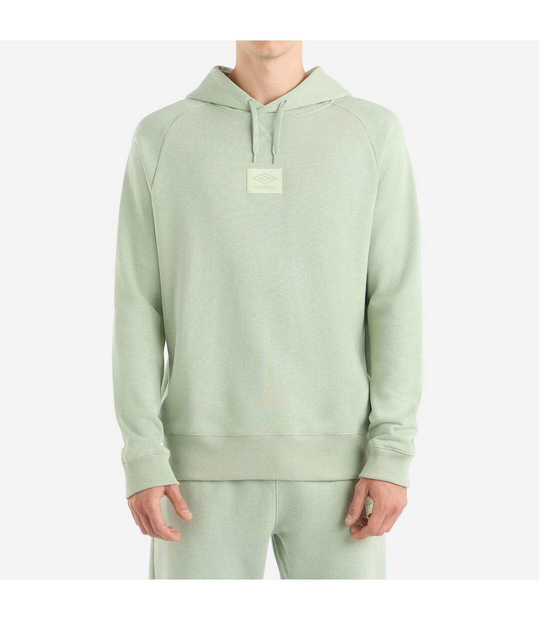 Mens small logo hoodie frosty green Umbro-1