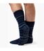 Mens Twist Patterned Fleece Lined Thermal Slipper Socks-5