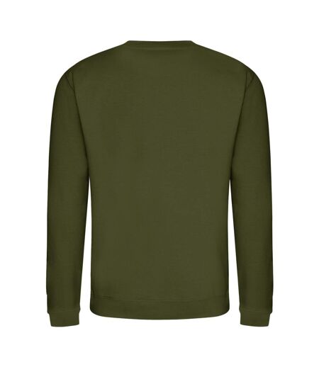 AWDis Just Hoods AWDis Unisex Crew Neck Plain Sweatshirt (280 GSM) (Olive Green) - UTRW2014