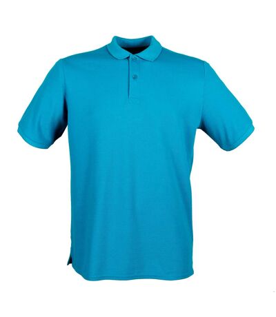 Henbury Mens Modern Fit Cotton Pique Polo Shirt (Sapphire)